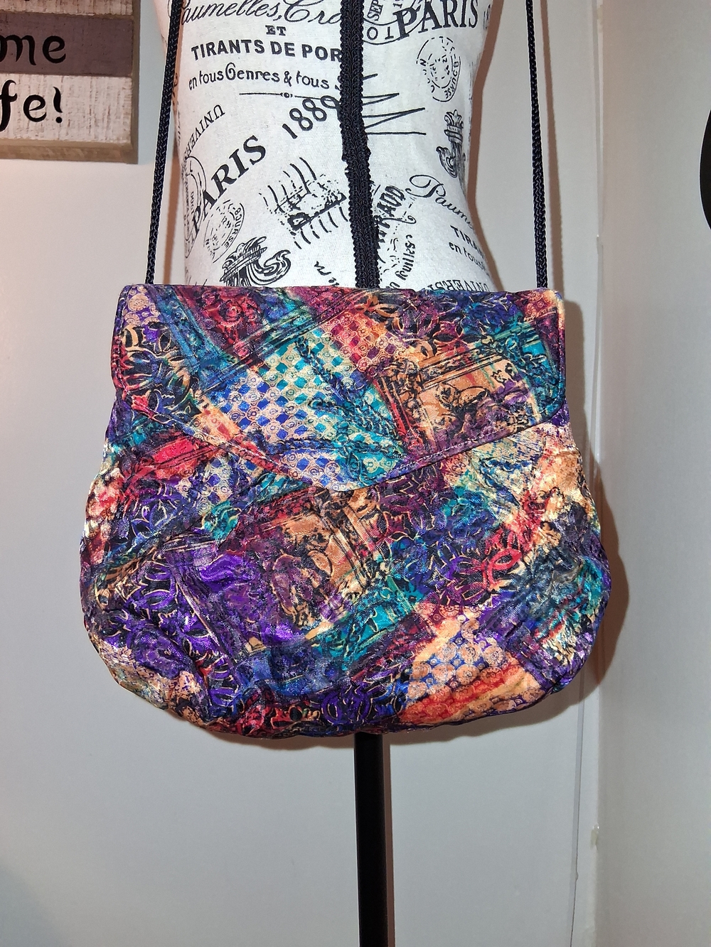 Vintage Silk Purse 80's Boho
